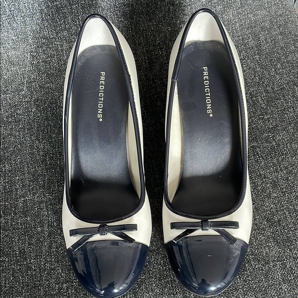 Predictions Women's Black and White Heels